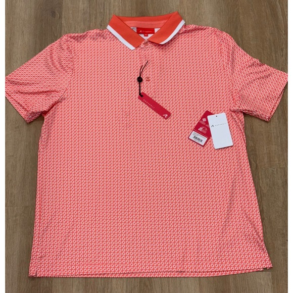 NWT Men's REDVANLY Spring Devine Polo - XL - Coral - Picture 3 of 8